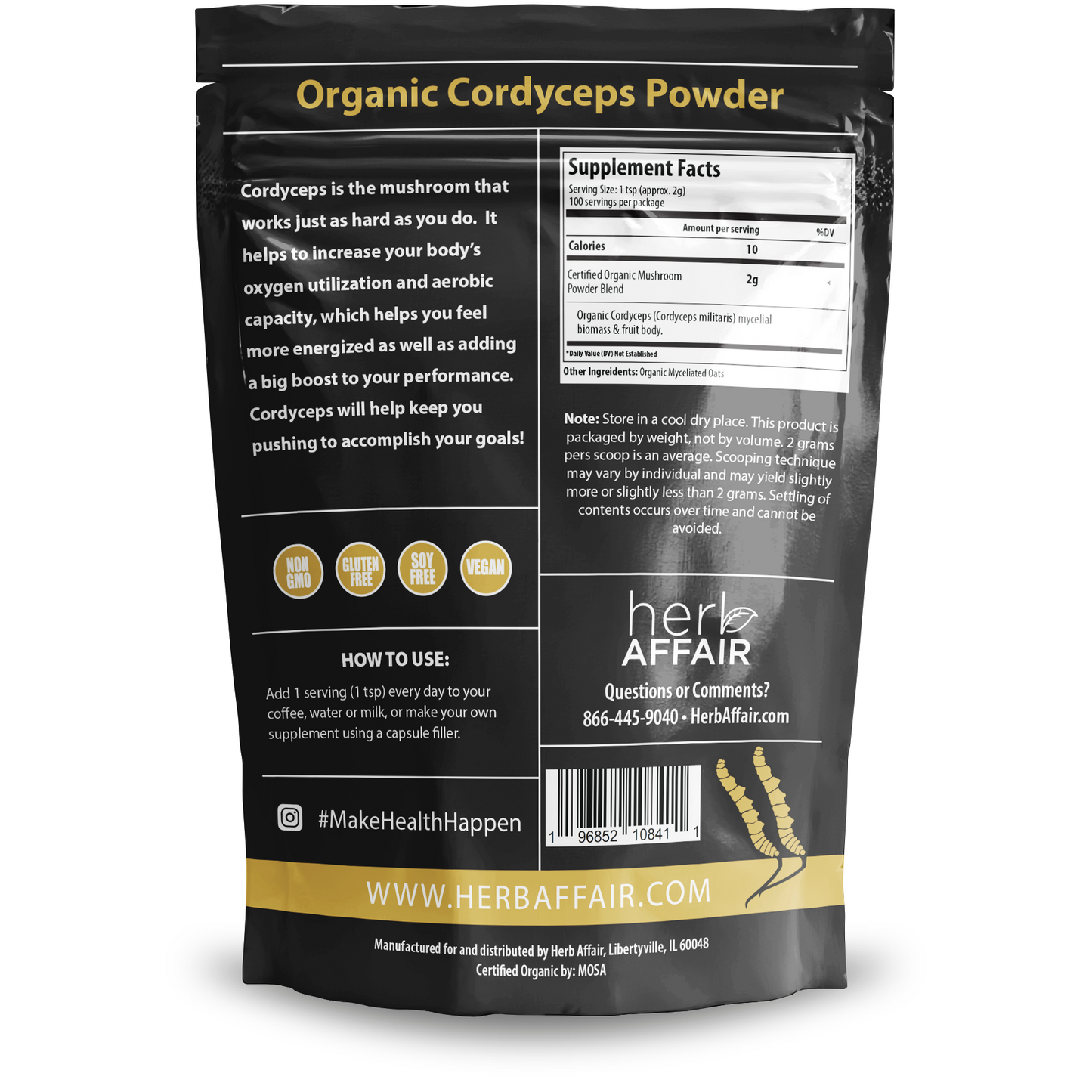Dodrax® Organic Cordyceps Mushroom Powder (7.05 oz)™