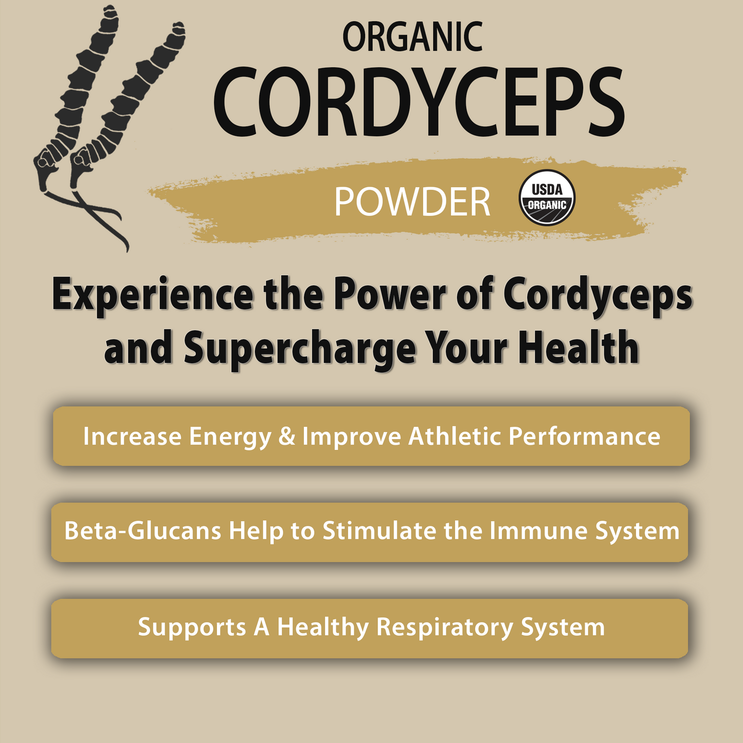 Dodrax® Organic Cordyceps Mushroom Powder (7.05 oz)™