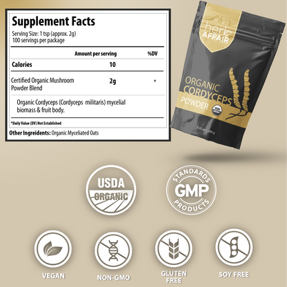 Dodrax® Organic Cordyceps Mushroom Powder (7.05 oz)™