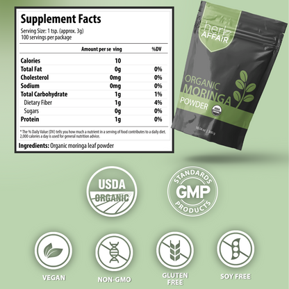 Dodrax® Organic Moringa Leaf Powder (10.58 oz)™